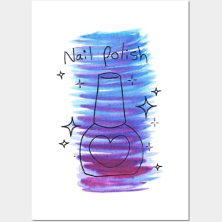 Watercolor Nail Polish Posters and Art